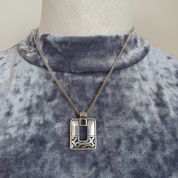 Brighton Pendant Necklace Silver Bloc Haus Crystal Jeweled Pendant with Chain - Picture 1 of 14